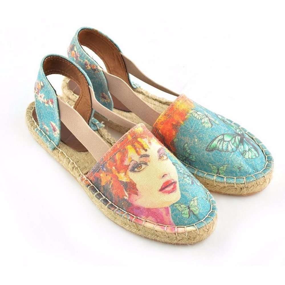 Turquoise Espadrilles Butterflies